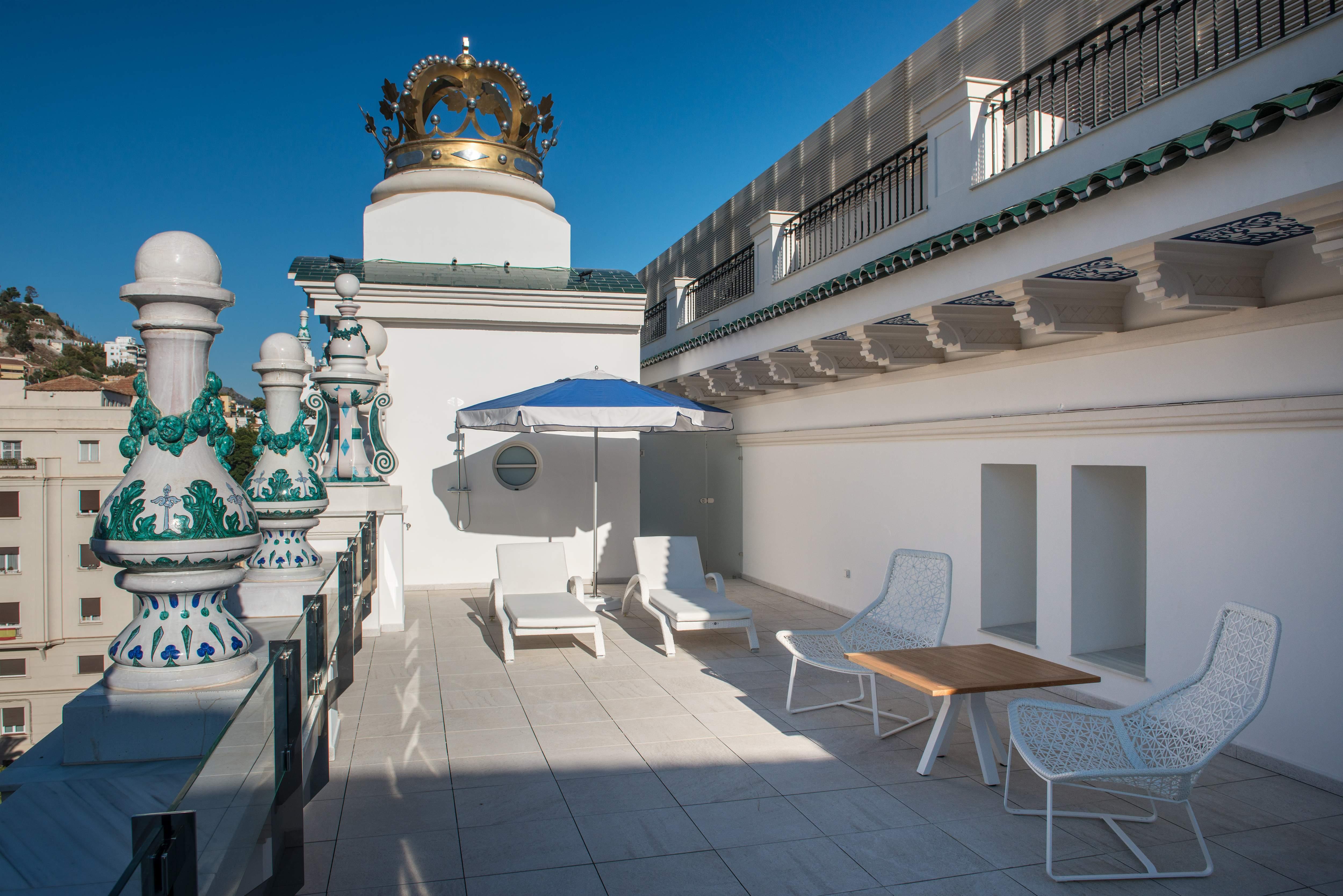 Gran Hotel Miramar Gl Malaga Exterior photo Rooftop terrace